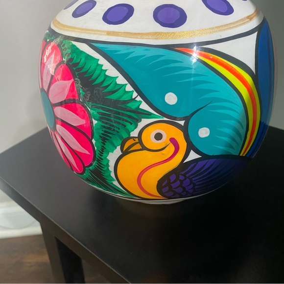 TONALA MEXICAN POTTERY HAND PAINTED WATERY JUG - Picture 6 of 7